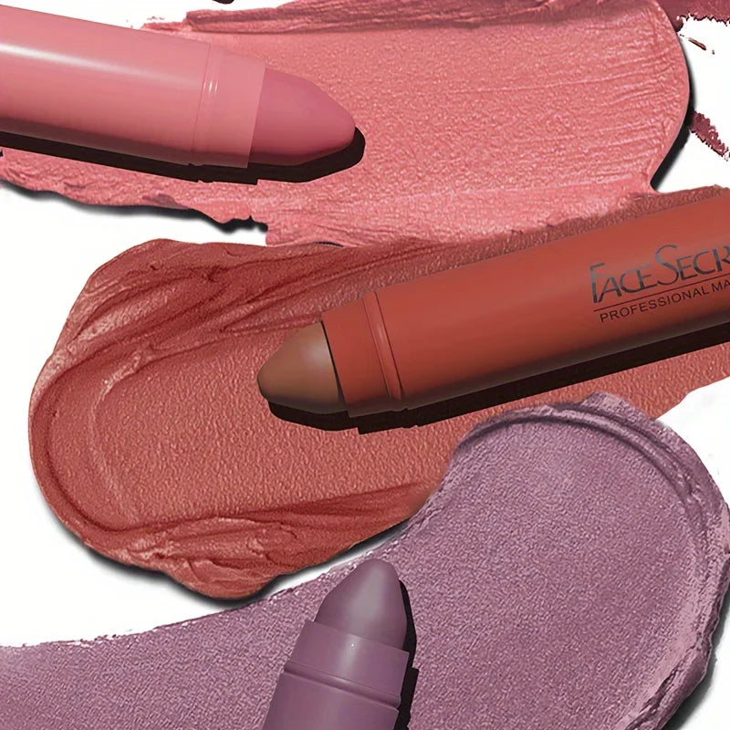 3pcs/Set Nude Matte Velvet Lip Makeup Lip Liner + Lipstick + Lip Oil Long-lasting Waterproof Matte Lipstick Matte Lip Kit